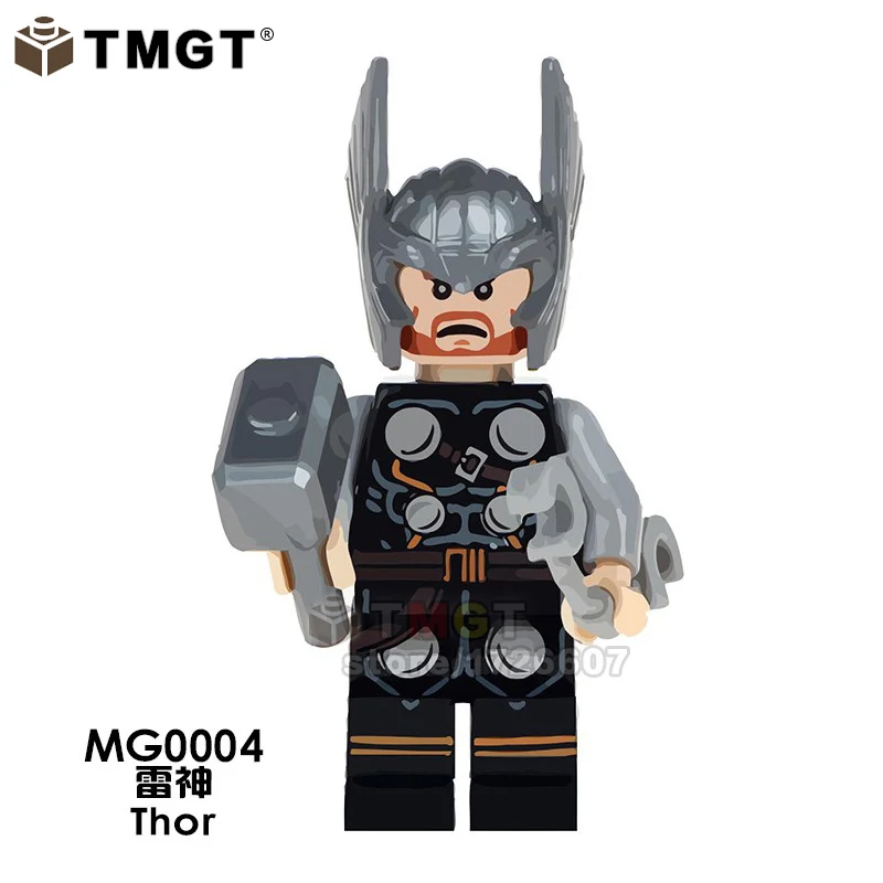 Тор Локи X0269 строительные блоки леди Тор недостойный Тор один Frigga Valkyria Hela Heimdall Asgard детские игрушки - Цвет: MG0004