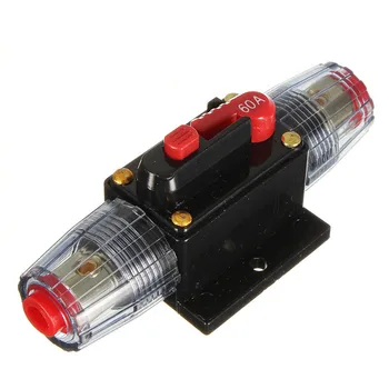 

12V DC Car Audio Inline Circuit Breaker Fuse for System Protection 60A 60 AMP