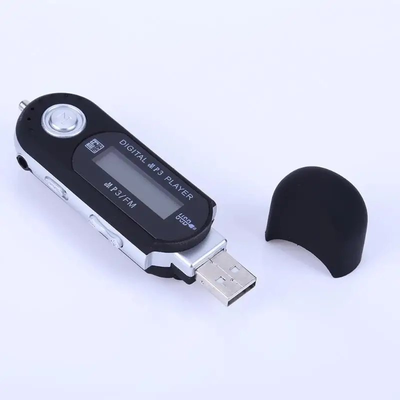 Портативный USB MP3 музыкальный плеер цифровой ЖК-экран fm-радио черный синий плеер