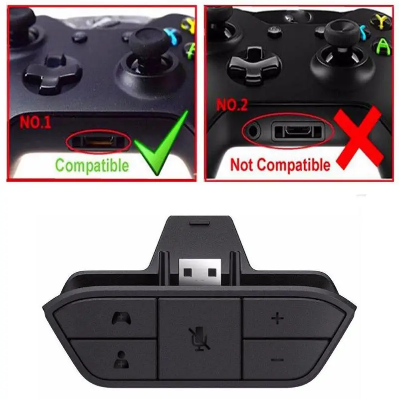 Адаптер для стереогарнитуры, конвертер для наушников для xbox ONE, беспроводной игровой контроллер, легко настраивается, Кнопка Аудио чата, функциональная клавиша