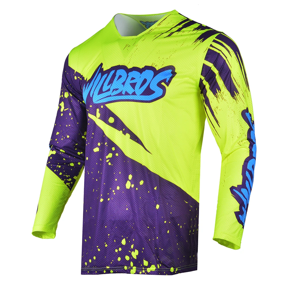 

BMX Race Jersey Motocross Long Sleeve Enduro Offroad Mountain Bicycle Clothe Willbros Moto Cycling T-shirt For Men