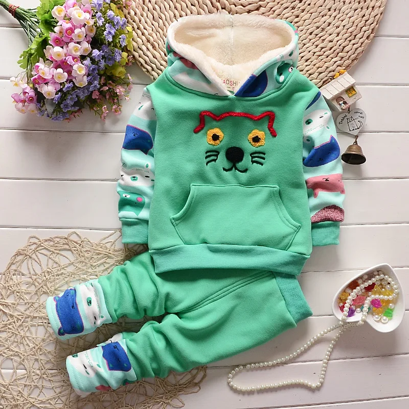 Комплект одежды для маленьких мальчиков 1-3 лет, Детский комплект для девочек, осенне-зимний спортивный костюм для мальчиков, пальто с капюшоном+ штаны, спортивный костюм из 2 предметов для мальчиков, спортивный костюм