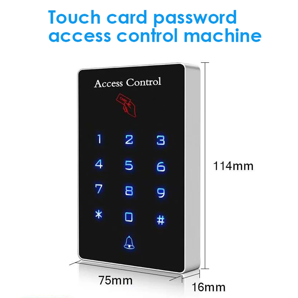 Details about   125Khz RFID Fingerprint Access Control Touch Keypad Password Wiegand26 Backlight 