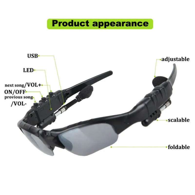 Новые солнцезащитные очки с Bluetooth Беспроводная стереогарнитура микрофон лидер