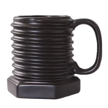 

Screw Pattern Ceramic Cup Creative Gift Coffee Mug Cup Breakfast Cup Personality Matt Screwdriver Cup