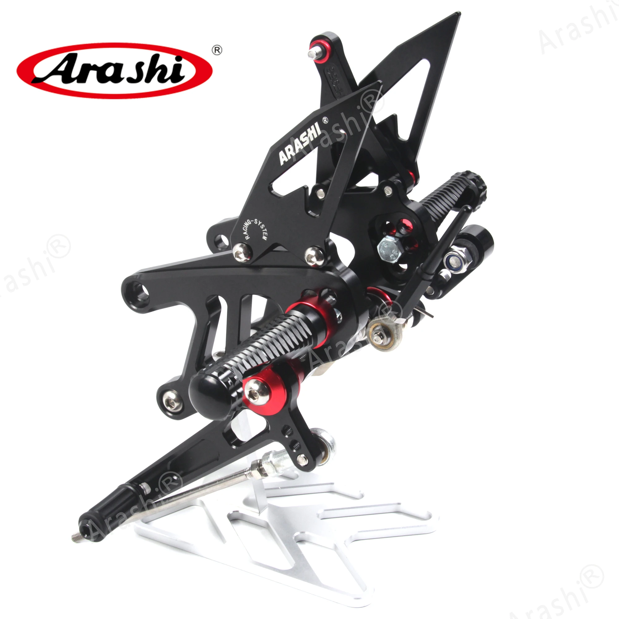 Arashi CNC Регулируемые подножки для APRILIA RSV4 фабрика APRC ABS 2013- подножки подножка мотоциклиста SBK SE 2013