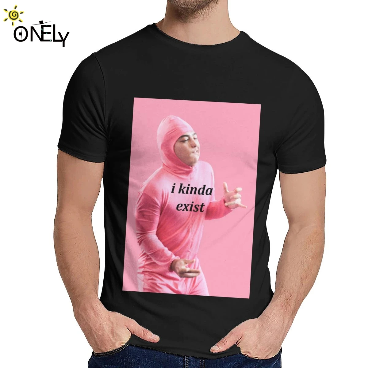 Новый розовый парень я немного существуют футболки Filthy Frank джоджи мем японской