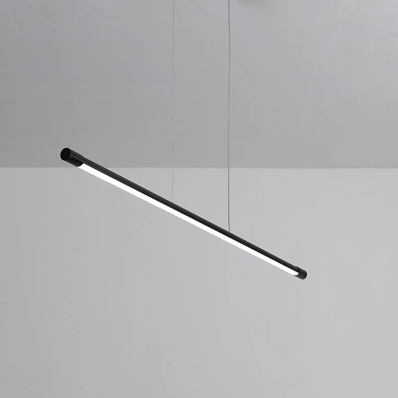 LICAN современный светодиодный подвесной светильник для столовой и кухни подвесной светильник шнур подвесной алюминиевый подвесной светильник для кухни - Цвет корпуса: Black