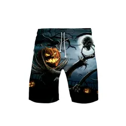 Хэллоуин, тыква, призрак 3D пинты летние мужские пляжные шорты 2019 хип Досуг Стиль крутые летние шорты для всех святых