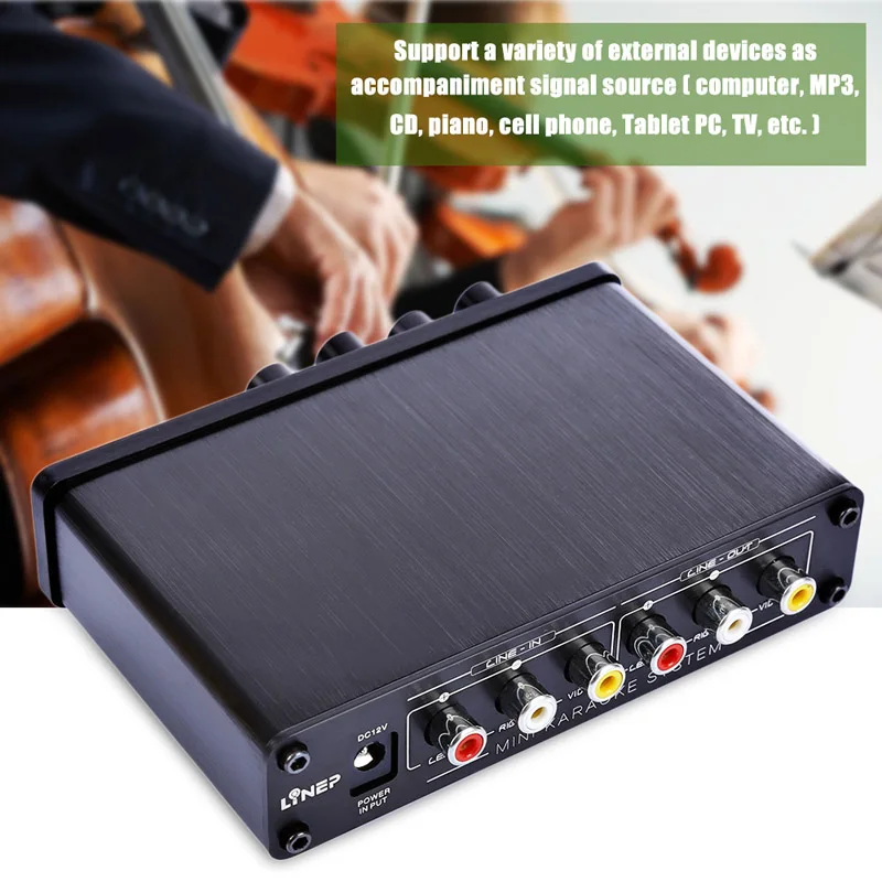

Mini Karaoke Sound Console Stereo Mixer Microphone Effector Preamplifier Amplifier US Plug LFX-ING