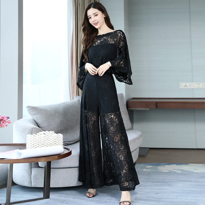 Bride Pant Suits Lace Tops 
