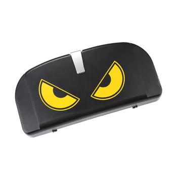 

Free Shipping Car Glasses Box Fashion Sun Visor Sunglasses Case Organizer ABS Card Slots Glasses Cover Holder Universal Cars