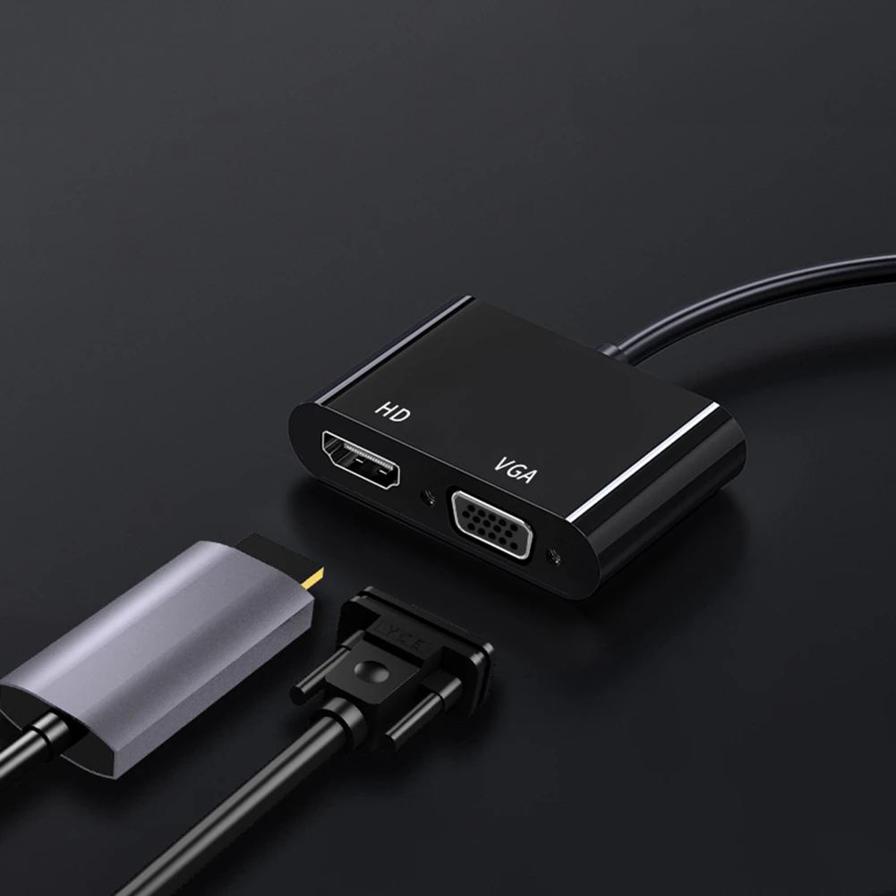 USB-C к VGA адаптер USB 3,1 type C USB-C к HDMI 4K 30 адаптер hz USB 3,1 type C преобразователи видеосигнала для Macbook pro концентратор сплиттер