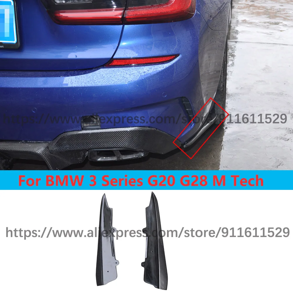 

For BMW G20 M Tech M-Sport Carbon Fiber Rear Bumper Splitters Side Canards Splitter Diffuser Spoiler Auto Accessories