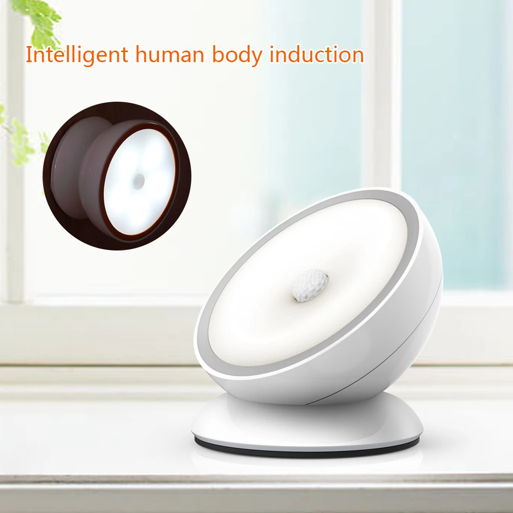 

Motion Sensor Light 360 Degree Rotating Rechargeable LED Night Light Wall Lamp Bedroom Kitchen Toilet Closet Corridor Tlights