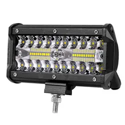 Bande lumineuse Led antibrouillard de 7 pouces, 120w, pour voiture et moto, phare d'automobile, lumière de travail, modifiée, 1 pièce 