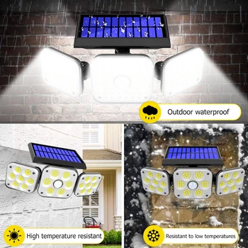 

Solar Powered Motion Sensor Outdoor Wall Light Waterproof 3 Modes Garden Courtyard Porch Driveway Foldable Street Lamp