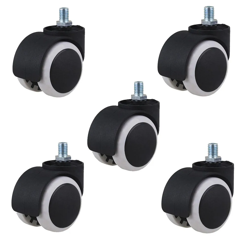 

Office Chair Swivel Casters Furniture Wheels Screw Thread Stem Replacement for Sofa Bed Goods Shelf Storage Rack Pack of 5