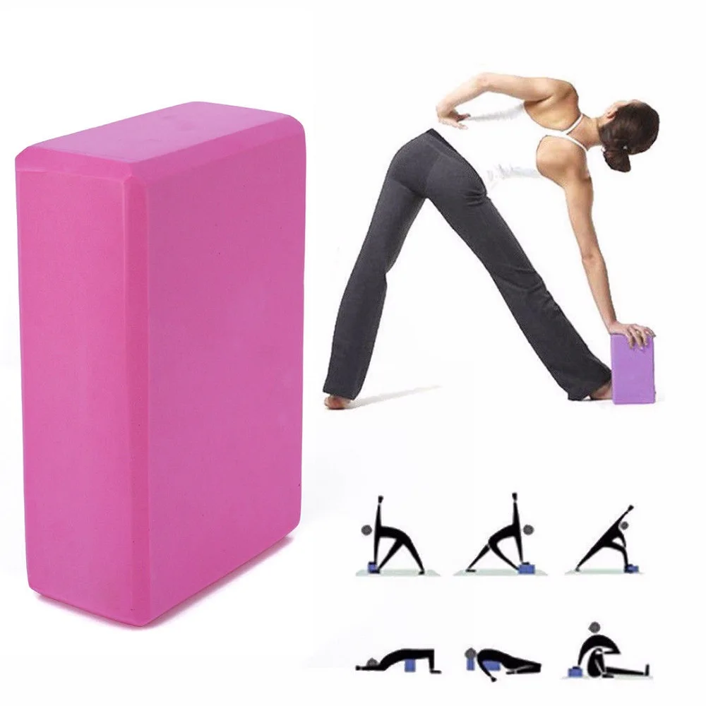 1PC EVA Yoga Block Exercise Workout Fitness Brick Bolster Stretch Belt Aid Gym Pilates Training Body Shaping Fitness Equipment