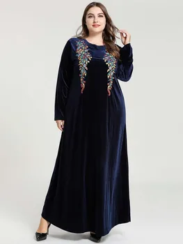 

2020 Embroidery Dresses Musulman Abaya Dubai Vestidos Evening