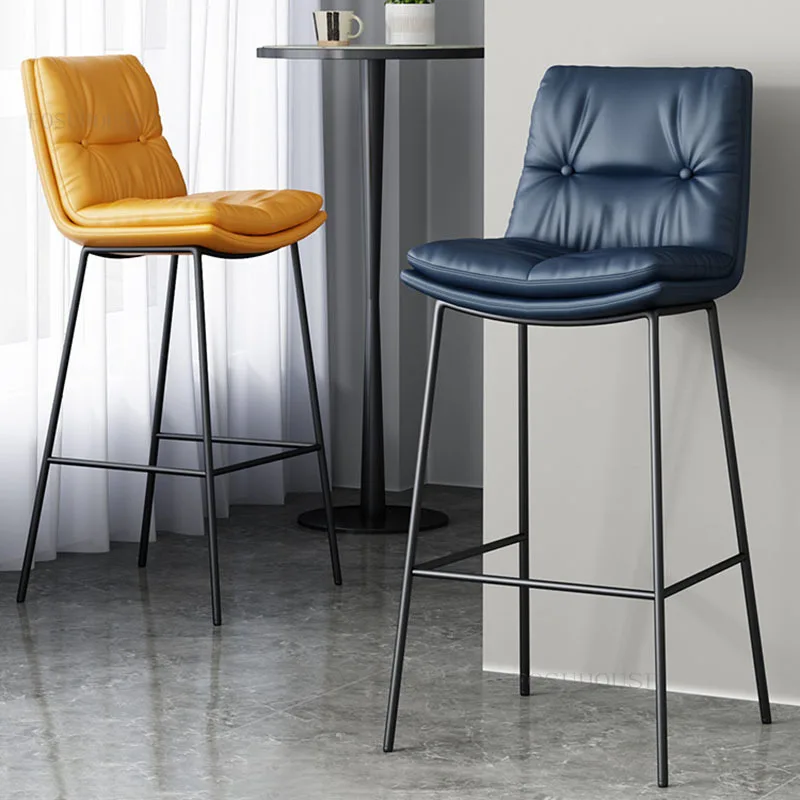 Tanio Nowoczesne, minimalistyczne skórzane krzesło barowe s na meble barowe