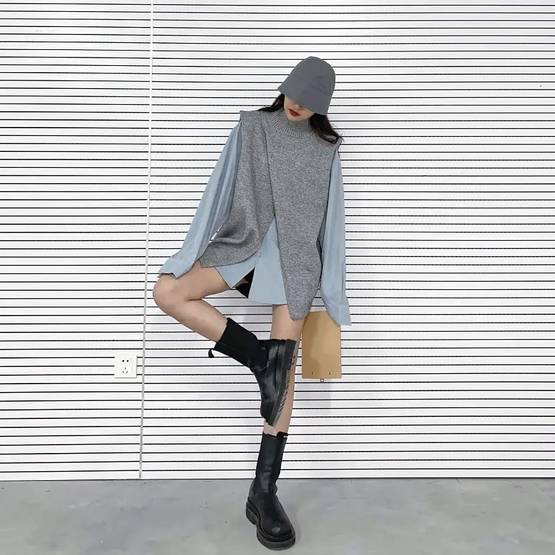 XITAO Streetwear Sweater Women Wild Loose High