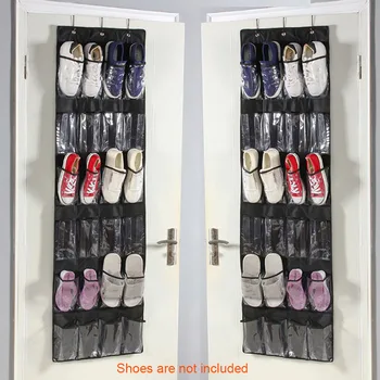

2pcs Holder Waterproof Over The Door Shoe Rack For Closet Storage Bag 24 Pockets With Hooks Organizer Large Capacity Dustproof