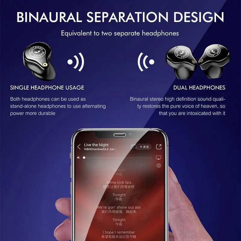Светодиодный дисплей питания V5.0 bluetooth наушники мини TWS беспроводные наушники 9D стерео HiFi наушники с 3600 мАч банк питания для телефонов