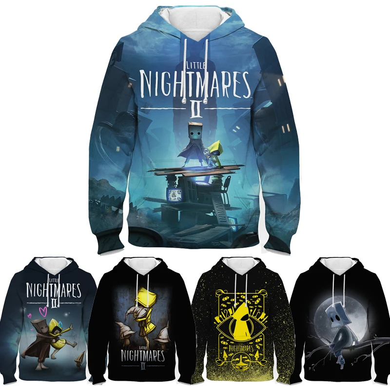 Spring Kids Little Nightmares 2 Hoodies Boys Girls Cartoon Anime 3D Sweatshirt Children Pullovers Toddler Tops Coat Sudadera anime avatar the last airbender yip children hoodies printed tops kids children casual girls boys clothing yip sweatshirt tops