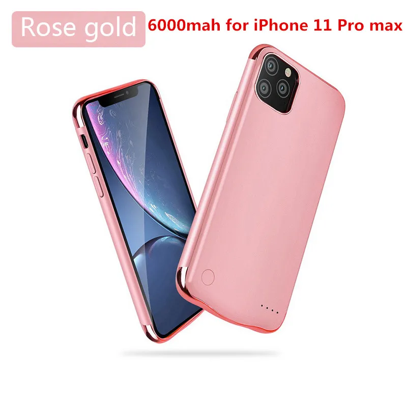 Для iPhone 11 Pro/iPhone 11 Pro Max Батарея Зарядное устройство чехол Портативный 6000/5500 мА/ч, внешняя Мощность Bank зарядное устройство чехол для iPhone 11 - Цвет: For 11 pro max