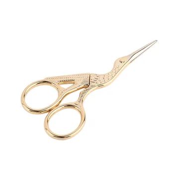 

Newest Professional Stainless Steel Vintage Classic Embroidery Scissors Nail Art Stork Crane Bird Scissors Cutters Styling Tools