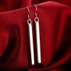 Silver 925 Jewelry Sets Square Column Necklaces Drop Earring For Women Fashion Jewelry Set ► Photo 2/6