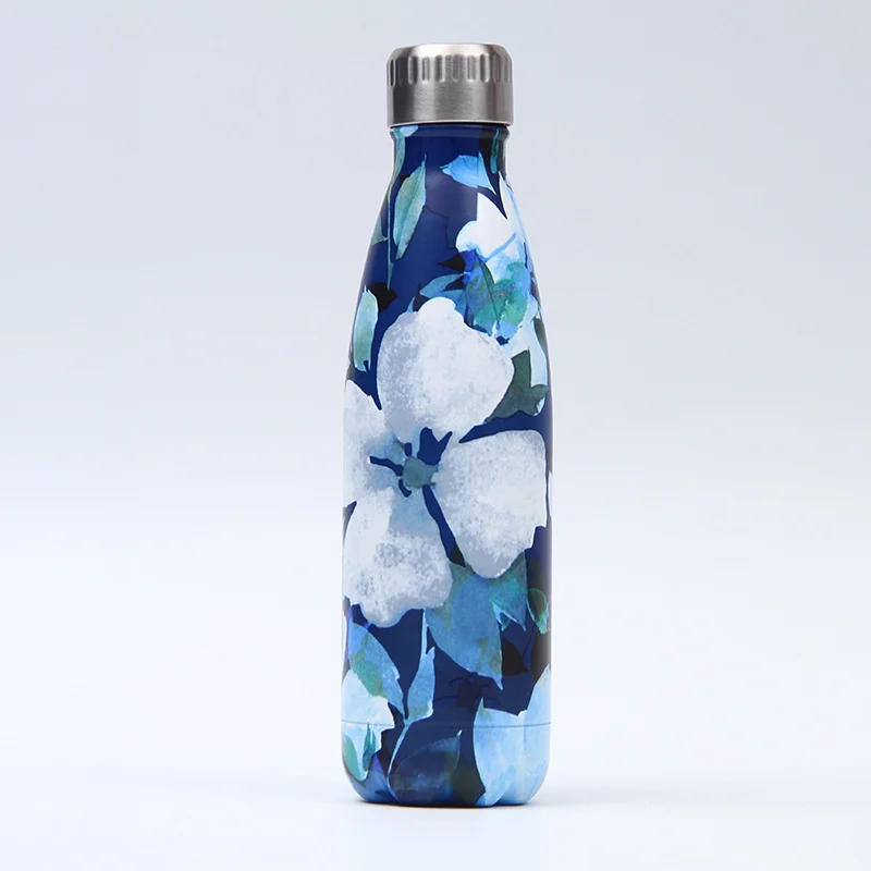 Индивидуальная креативная Цветочная термос-колба из нержавеющей стали, бутылка для воды, герметичная Спортивная бутылка для питья, крутая Термокружка
