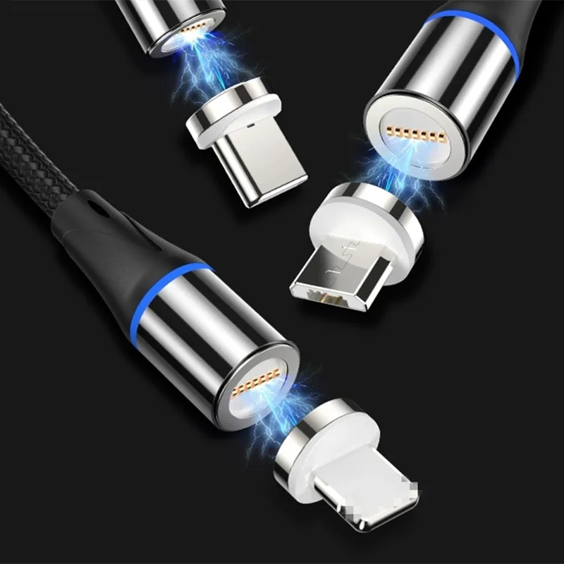 1 м Магнитная Быстрая зарядка для type-C Micro USB интерфейсный кабель для iPhone 11 samsung мобильный телефон кабель магнит зарядное устройство провод шнур