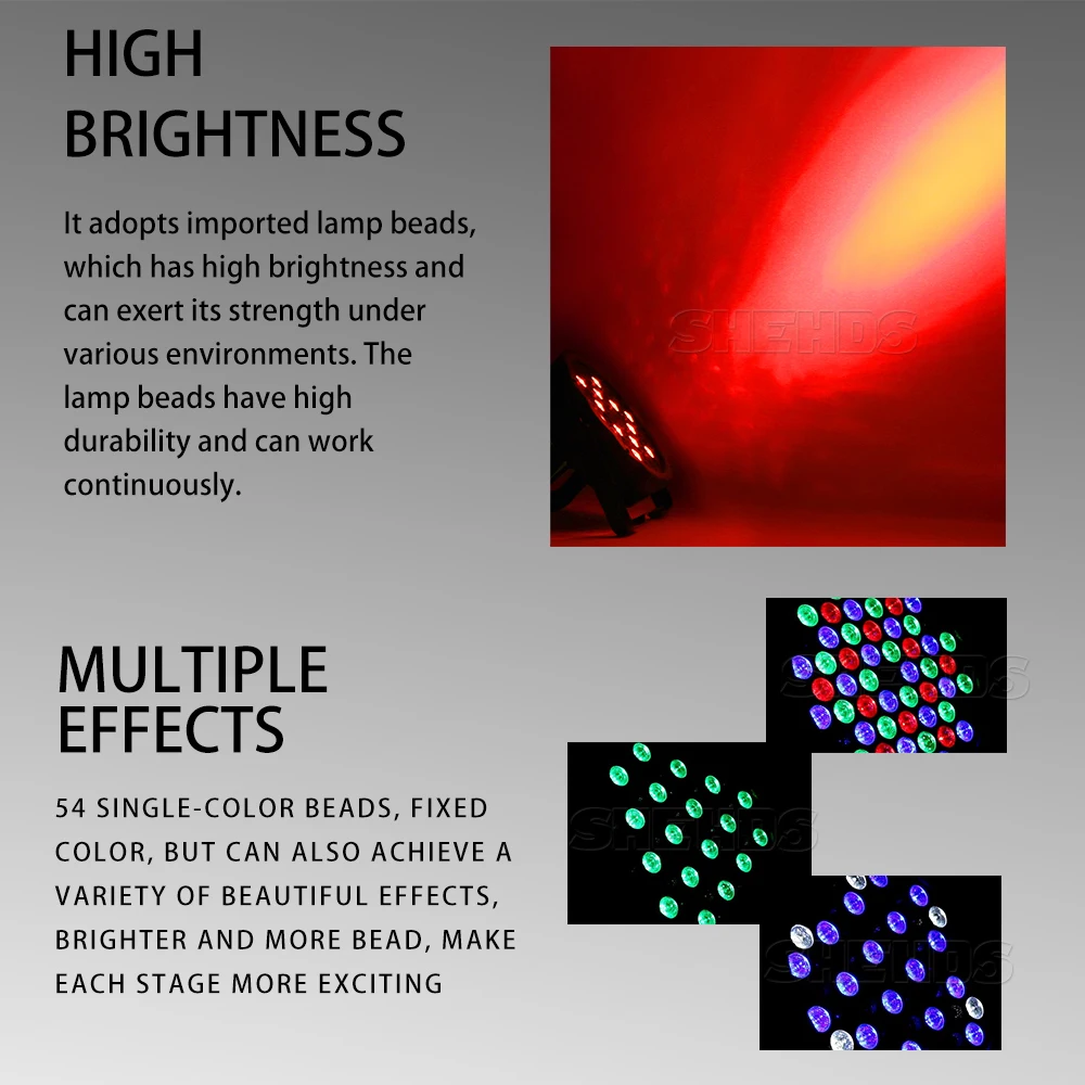 LED 7x18W RGBWA+UV Par Light with DMX512 6in1 Stage Light Wash Effect DJ Disco Mini Led Spotlighting 10W led light disco light led stage light mini led stage light 1PCS