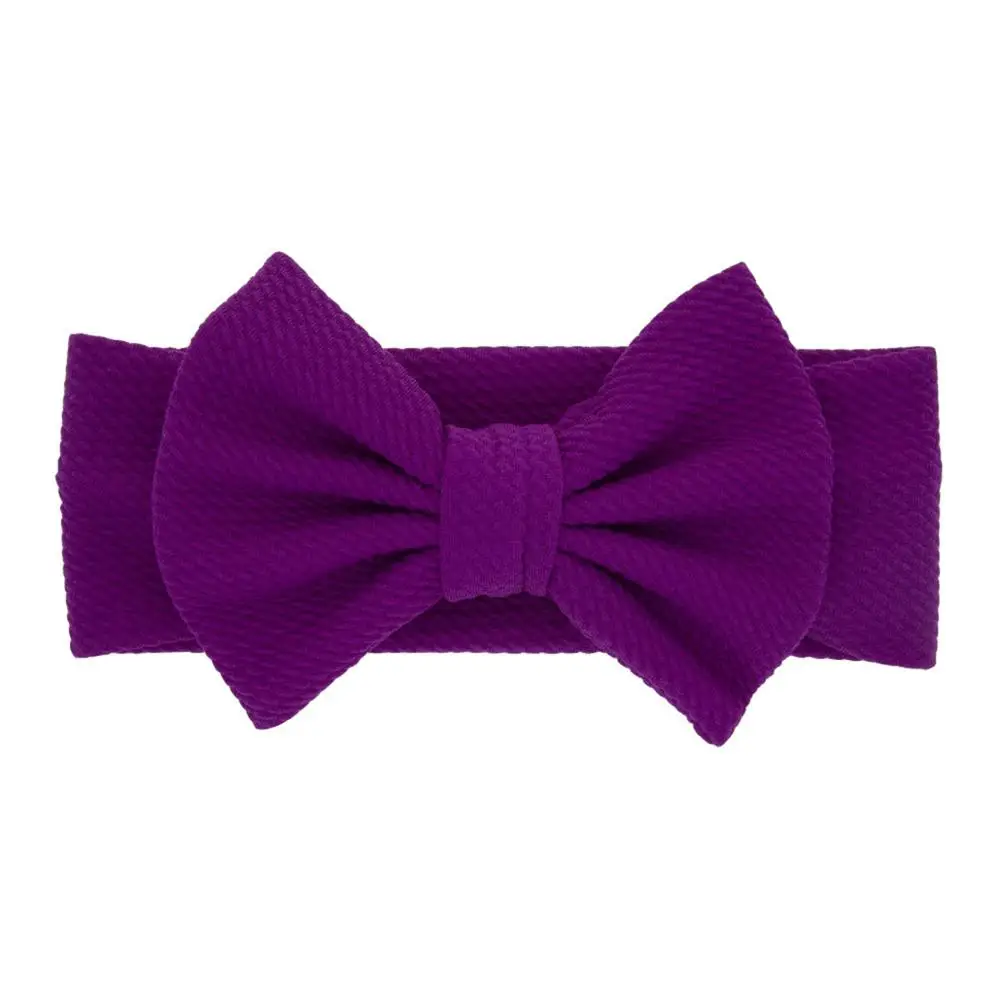 

Colorful Solid Bow Baby Headbands For Girls Handmade Soft Baby Hairband Elastic Headband Newborn Daily Life Hair Accessories