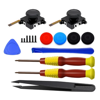 

17 in 1 3D Analog Sensor Stick Joystick Repair Parts Kits Fit for Nintendo Switch NS Joy-Con