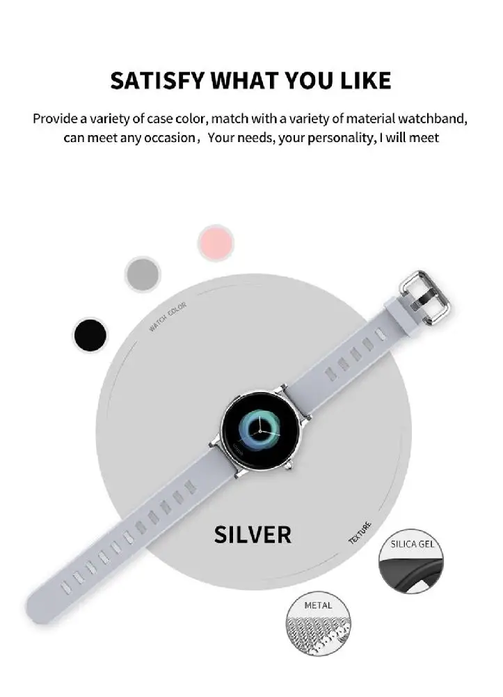 BEESCLOVER Screen Smart Watch S9 Blood Oxygen Blood Pressure Heart Rate Monitor Sport Smart Bracelet Fitness Tracker Smartwatch