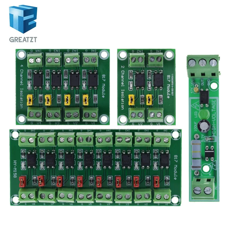 PC817 1 2 4 8 Kanal Optokoppler Isolationsplatine Spannungswandler Adaptermodul 3.6-30V Treiber Photoelektrisch Isoliertes Modul – Detail 8