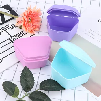 

T Shape Universal False Teeth Safe Storage Box Denture Case Plastic Fake Teeth Storage Box Container