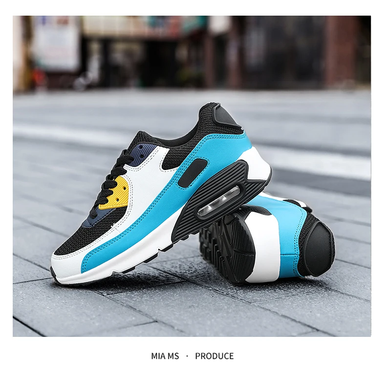 Sxclaee Air Cushion Men Casual Shoes Breathable Comfortable Mesh Lining Sneakers Sweat-absorbent Deodorant Sports Shoes Size 47