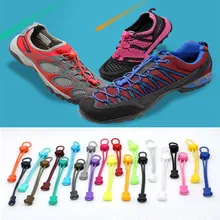 2x эластичный без-галстуком-бабочкой блокировки шнурки с застежками для спортивная обувь