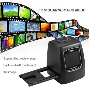 

All-In-1 Film Scanner Slide Scanner Automatic B&W Slides Negatives CMOS Sensor Speed-Load Adapters Super 8 Films Scanner