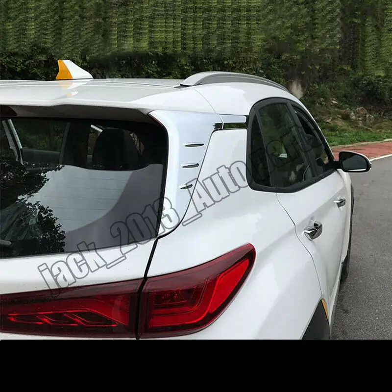 Хромированные аксессуары для hyundai Kona-, накладка на подоконник заднего стекла, автомобильные аксессуары для модификации