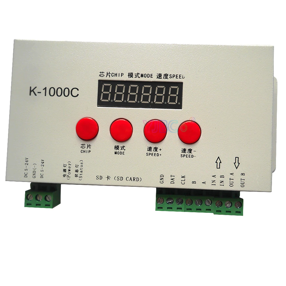 K 1000C (T 1000S обновляться) Программа светодиодный контроллер K1000C WS2812B WS2811 APA102 T1000S WS2813