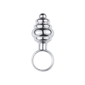 EXVOID Vagina Open G Spot Massager Pussy Plug Anus Dilator Anal Plug Pull Ring Anal Toys for Woman Butt Plug Butplug Metal 6