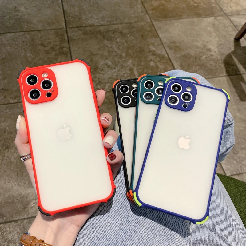 Fashion Matte Transparent Candy Colors Phone Case For Xiaomi Redmi POCO Note 9S X3 9 NFC Pro Max Anti Fall Protection Case Cover