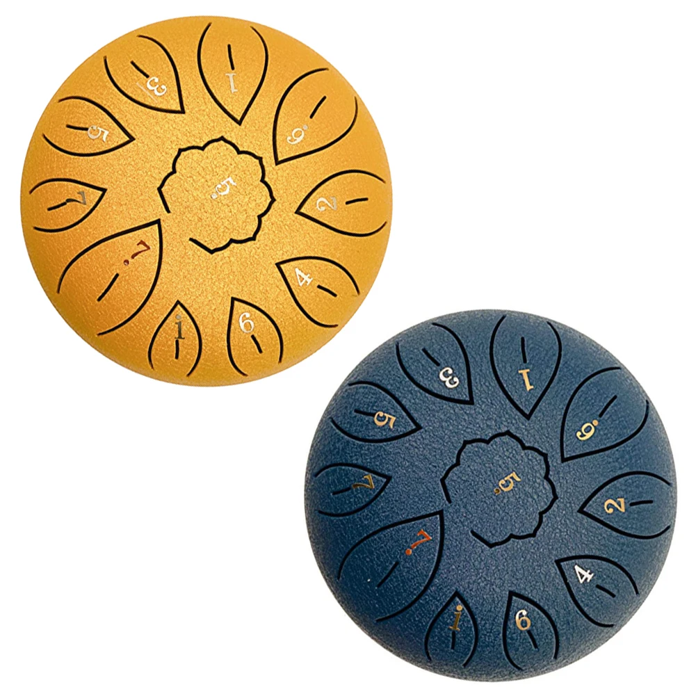 

Steel Tongue Drum Handpan Drum Tank Forget Worry Drum Percussion Instrument Kit Blue 6 Inches 11 Notes