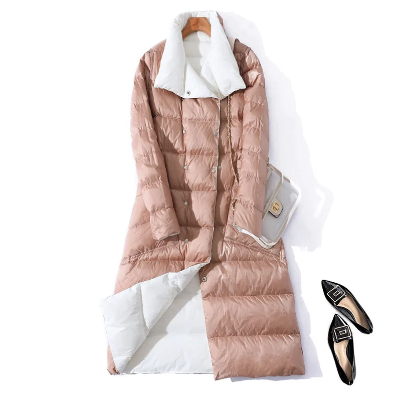 New White Over Sized Winter Coat Stand Collar OG0714