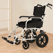 Leisure Wheelchairs Black Fashion Design Solid Wheel Folding Light Manual Brake Steel Stable Comfortable Wheelchair For Disabled
